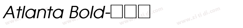 Atlanta Bold字体转换